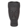 Dekorative Vase 25x14x12,5 cm schwarz/Betonoptik