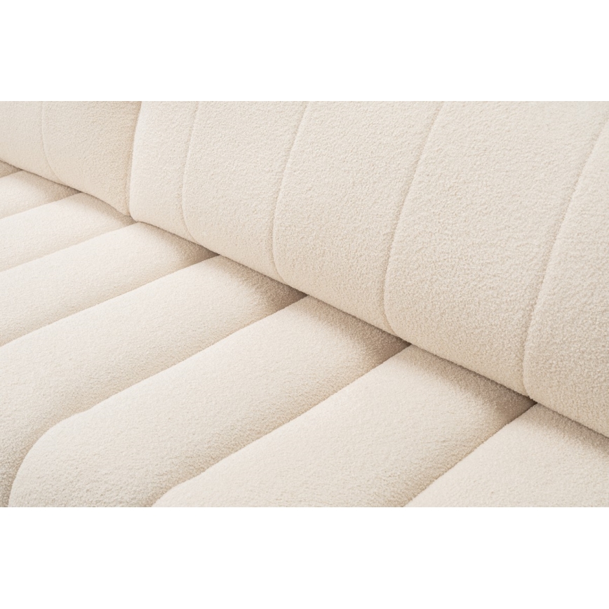 DESIO Ecksofa mit Schlaffunktion und Stauraum, L‑Form, links, beige