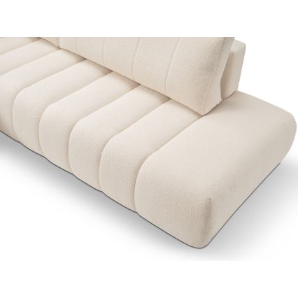 DESIO Ecksofa mit Schlaffunktion und Stauraum, L‑Form, links, beige