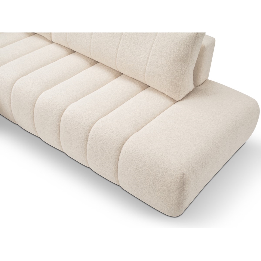 DESIO Ecksofa mit Schlaffunktion und Stauraum, L‑Form, links, beige