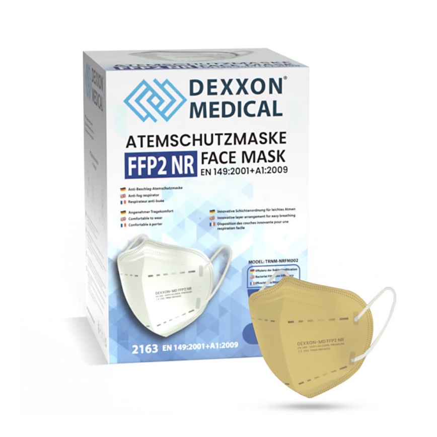 DEXXON MEDICAL Atemschutzmaske FFP2 NR beige 1St.