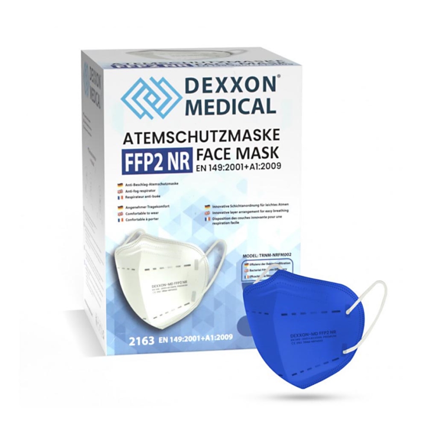 DEXXON MEDICAL Atemschutzmaske FFP2 NR Tiefblau 1 Stück