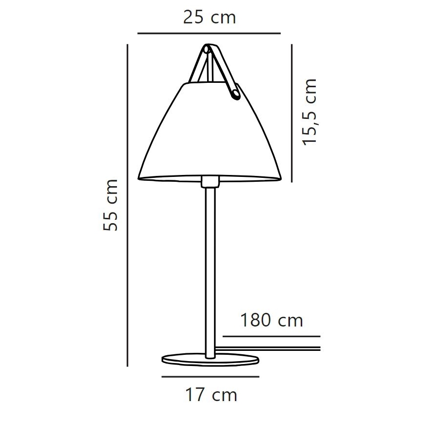 DFTP von Nordlux - Tischlampe STRAP 1xE27/40W/230V schwarz