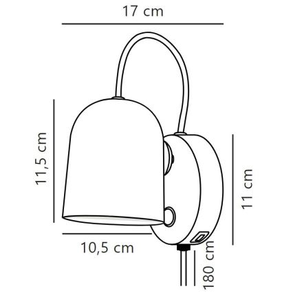DFTP von Nordlux - Wandleuchte mit USB-Anschluss ANGLE 1xGU10/25W/230V Weiß