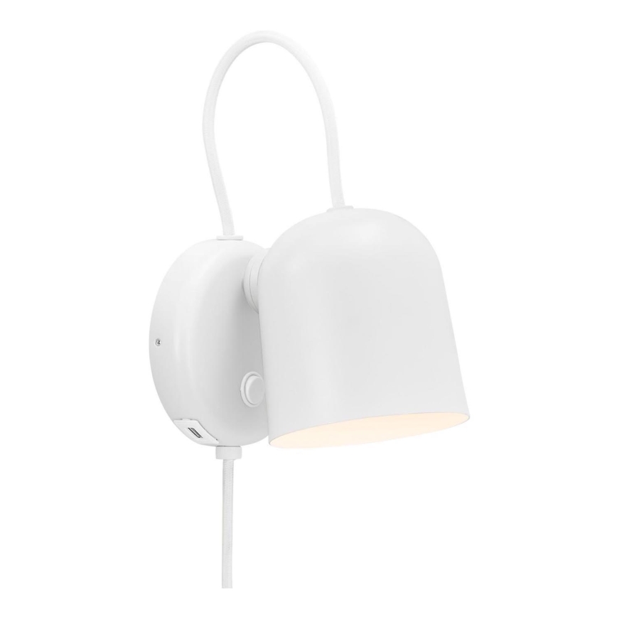 DFTP von Nordlux - Wandleuchte mit USB-Anschluss ANGLE 1xGU10/25W/230V Weiß