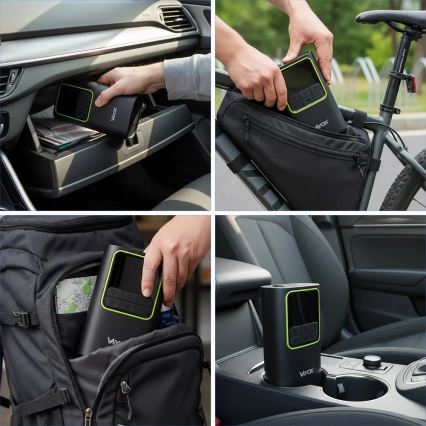 Digitaler Taschenkompressor 5 V, 4000 mAh, schwarz