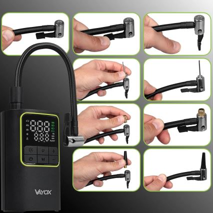 Digitaler Taschenkompressor 5 V, 4000 mAh, schwarz