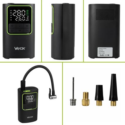 Digitaler Taschenkompressor 5 V, 4000 mAh, schwarz