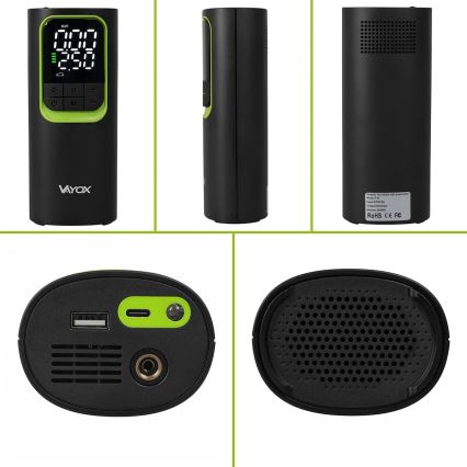 Digitaler Taschenkompressor 5 V 8000 mAh, schwarz