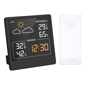 Digitales Thermometer 5V/2xAAA + 2xAAA schwarz