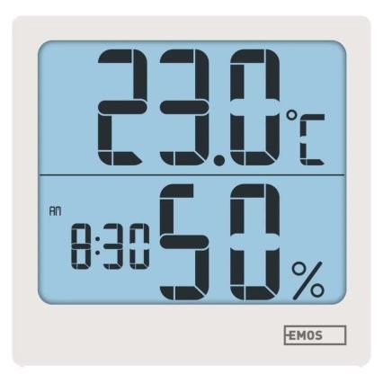 Digitales Thermometer mit Hygrometer 1xAA weiß