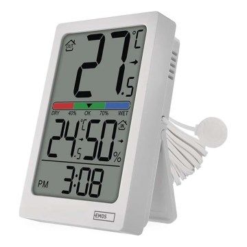 Digitales Thermometer mit Hygrometer 2xAAA weiß