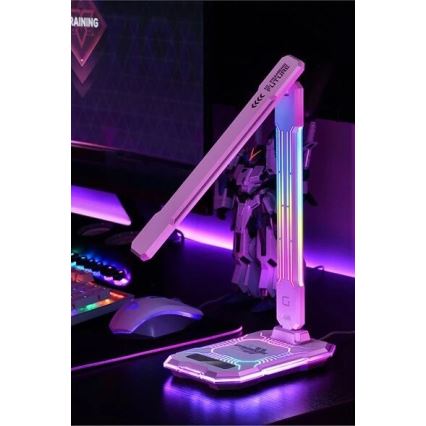 Dimm- und aufladbare LED-RGB-Tischleuchte mit Touch-Funktion und kabelloser Aufladung LED/7,5W/5V 2700-5300K weiß