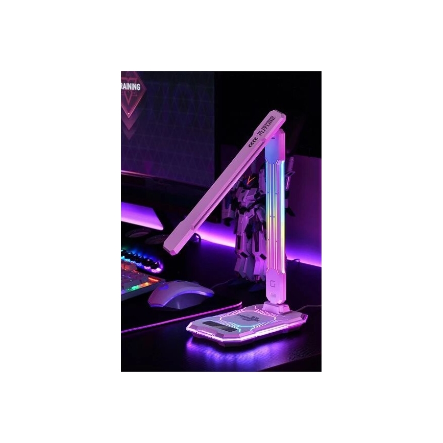 Dimm- und aufladbare LED-RGB-Tischleuchte mit Touch-Funktion und kabelloser Aufladung LED/7,5W/5V 2700-5300K weiß