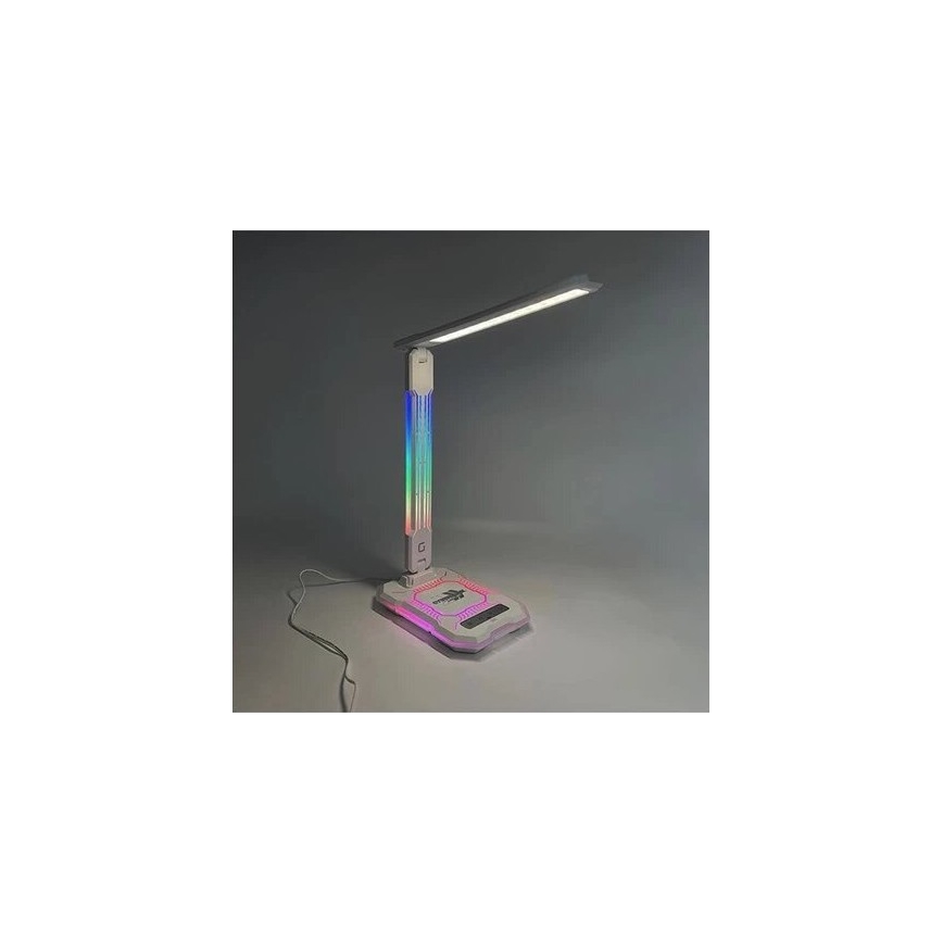 Dimm- und aufladbare LED-RGB-Tischleuchte mit Touch-Funktion und kabelloser Aufladung LED/7,5W/5V 2700-5300K weiß