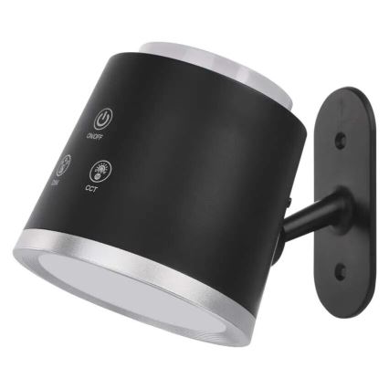 Dimm- und aufladbare LED-Tischleuchte 4in1 LED/6W/3,7V 3000K/4000K/6500K 1500mAh schwarz