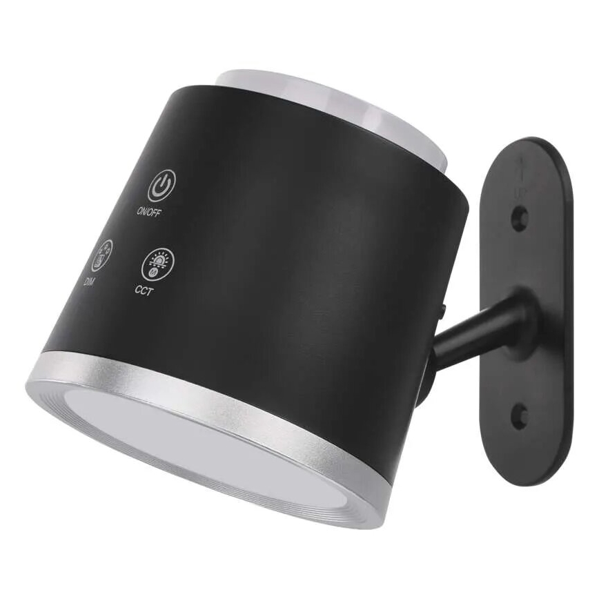 Dimm- und aufladbare LED-Tischleuchte 4in1 LED/6W/3,7V 3000K/4000K/6500K 1500mAh schwarz