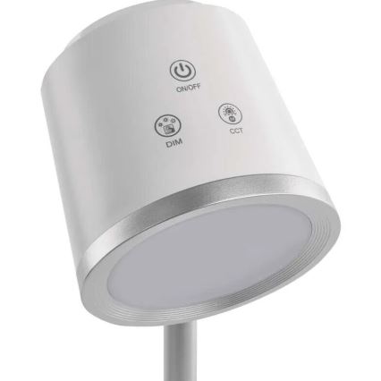 Dimm- und aufladbare LED-Tischleuchte 4in1 LED/6W/3,7V 3000K/4000K/6500K 1500mAh weiß