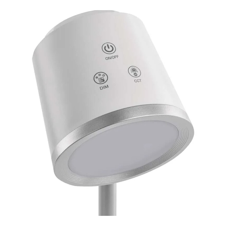 Dimm- und aufladbare LED-Tischleuchte 4in1 LED/6W/3,7V 3000K/4000K/6500K 1500mAh weiß