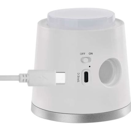 Dimm- und aufladbare LED-Tischleuchte 4in1 LED/6W/3,7V 3000K/4000K/6500K 1500mAh weiß
