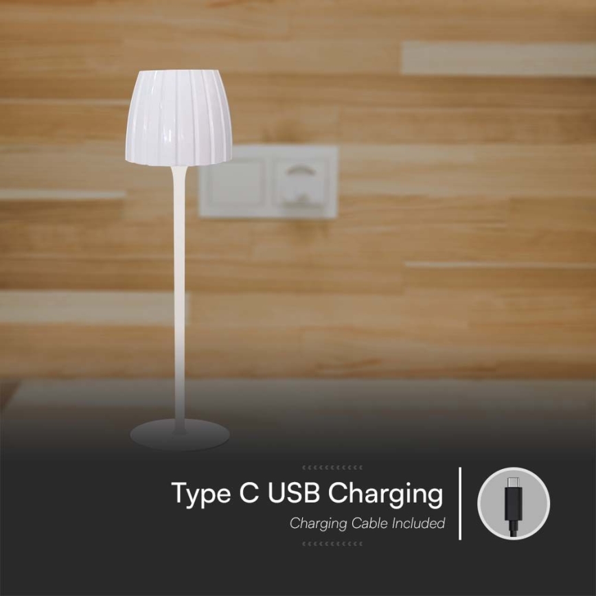 Dimm- und aufladbare LED-Tischleuchte mit Touch-Funktion LED/2,7W/5V 3000/4000/6000K 1800 mAh weiß