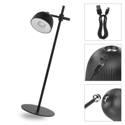 Dimm- und aufladbare LED-Tischleuchte magnetisch 4in1 LED/4,2W/3,7V 4000K 1200mAh schwarz