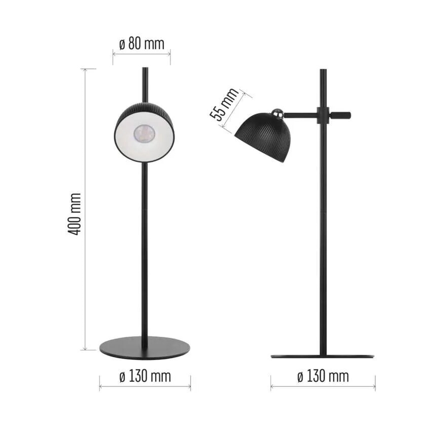 Dimm- und aufladbare LED-Tischleuchte magnetisch 4in1 LED/4,2W/3,7V 4000K 1200mAh schwarz