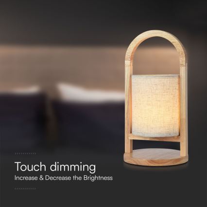 Dimm- und aufladbare LED-Tischleuchte mit Touch-Funktion LED/1,5W/5V 3000K 1800mAh beige
