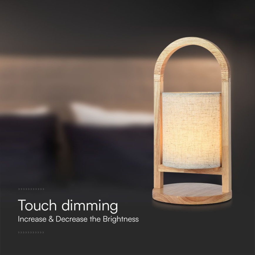 Dimm- und aufladbare LED-Tischleuchte mit Touch-Funktion LED/1,5W/5V 3000K 1800mAh beige