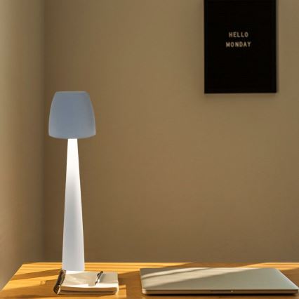 Dimm- und aufladbare LED-Tischleuchte mit Touch-Funktion LED/3W/5V 3000-6000K 1800 mAh weiß