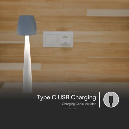 Dimm- und aufladbare LED-Tischleuchte mit Touch-Funktion LED/3W/5V 3000-6000K 1800 mAh weiß