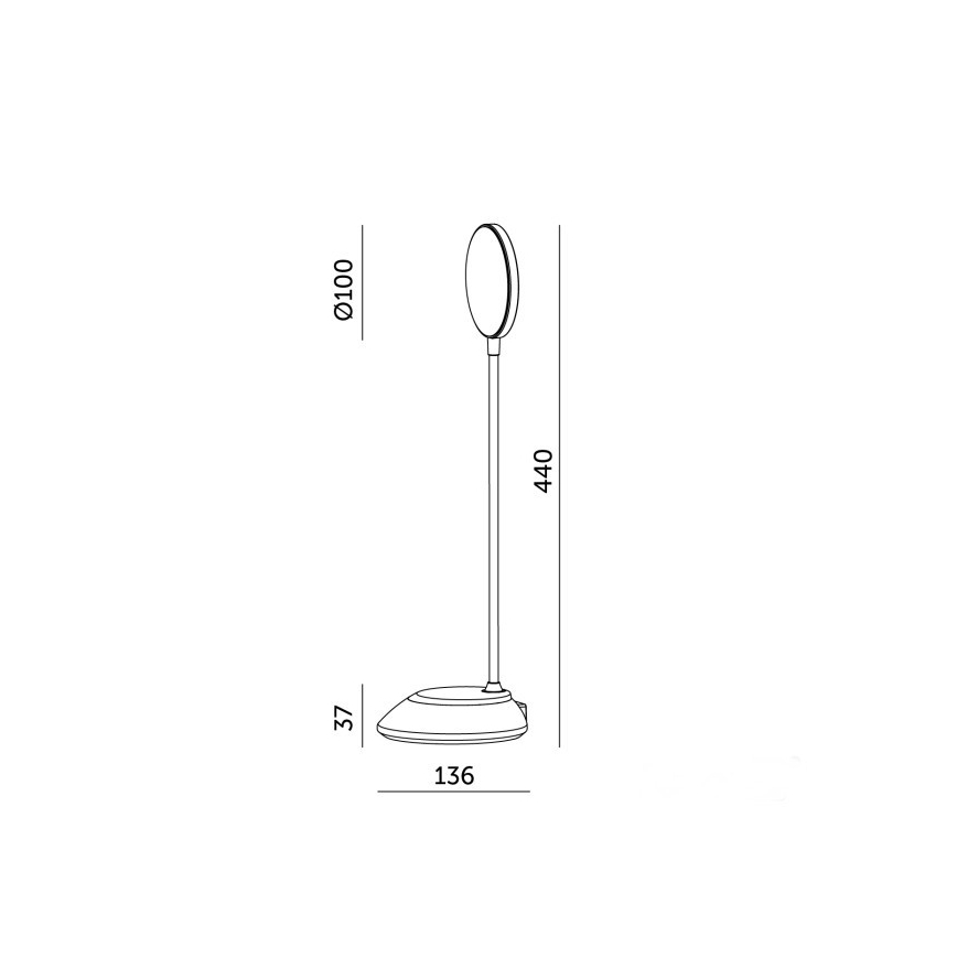 Dimm- und aufladbare LED-Tischleuchte VISUA LED/5W/5V 3000-5000K 1200 mAh weiß