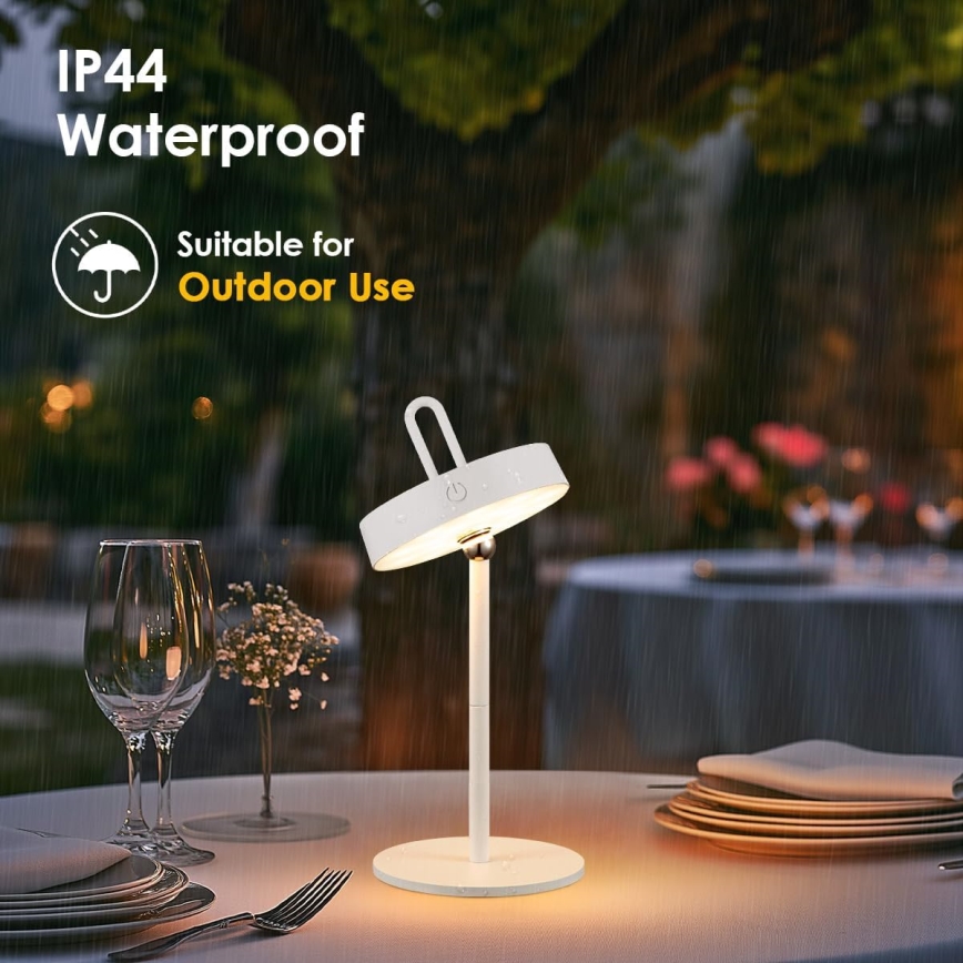 LED dimmbare, wiederaufladbare Touch-Tischlampe GENTLE LED/1,5W/3,7V 3000 mAh IP44 weiß