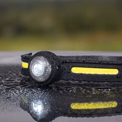 Dimmbare wiederaufladbare LED-Stirnlampe mit rotem Licht LED/5V IPX4 550 lm 600 mAh