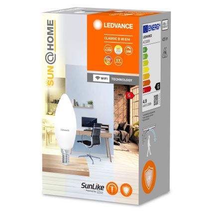 Dimmbare antibakterielle LED-Glühbirne B40 E14/4,9W/230V Wi-Fi - Ledvance