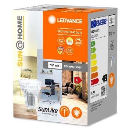 Dimmbare antibakterielle LED-Glühbirne PAR16 GU10/4,9W/230V Wi-Fi - Ledvance