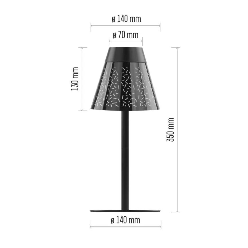 Dimmbare, aufladbare LED-Outdoor-Tischleuchte LED/4,2W/5V 2200mAh IP44