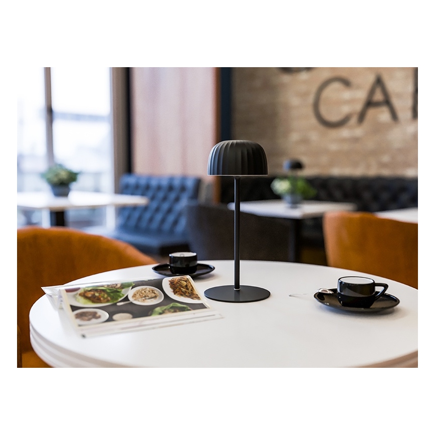 Dimmbare, aufladbare LED-Tischleuchte für den Außenbereich VIVIEN LED/3W/5V 2700K 1600 mAh IP54 schwarz
