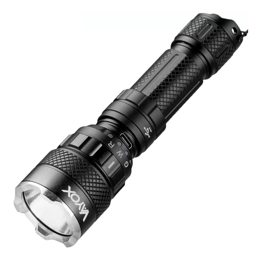 Dimmbare, aufladbare LED-RGBW-Taschenlampe LED/15W/5V IP66 1500 glänzend 2000 mAh