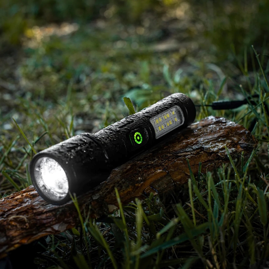 Dimmbare, aufladbare LED-Taschenlampe mit rotem Licht LED/5W/5V IPX4 260 glänzend 2000 mAh