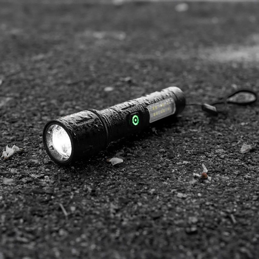Dimmbare, aufladbare LED-Taschenlampe mit rotem Licht LED/5W/5V IPX4 260 glänzend 2000 mAh