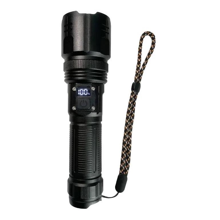 Poligono LED-Taschenlampe Mit Powerbank-Funktion – Wiederaufladbar, Wasserfest & Leistungsstark Für Outdoor & Notfall