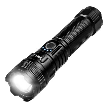 Dimmbare, aufladbare LED-Taschenlampe mit Powerbank Funktion LED/10W/5V IPX4 600 glänzend 2000 mAh