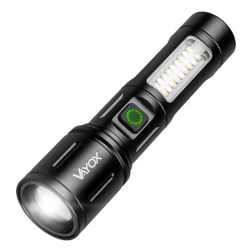 Dimmbare, aufladbare LED-Taschenlampe mit rotem Licht LED/5W/5V IPX4 260 glänzend 2000 mAh