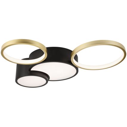 Dimmbare Deckenleuchte ALIZEE LED/30W/230V 3000-6500K schwarz/golden