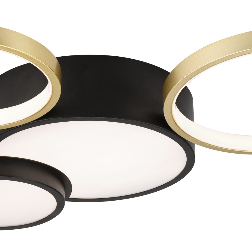 Dimmbare Deckenleuchte ALIZEE LED/30W/230V 3000-6500K schwarz/golden