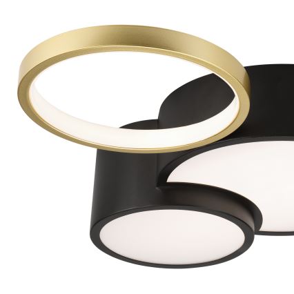 Dimmbare Deckenleuchte ALIZEE LED/30W/230V 3000-6500K schwarz/golden