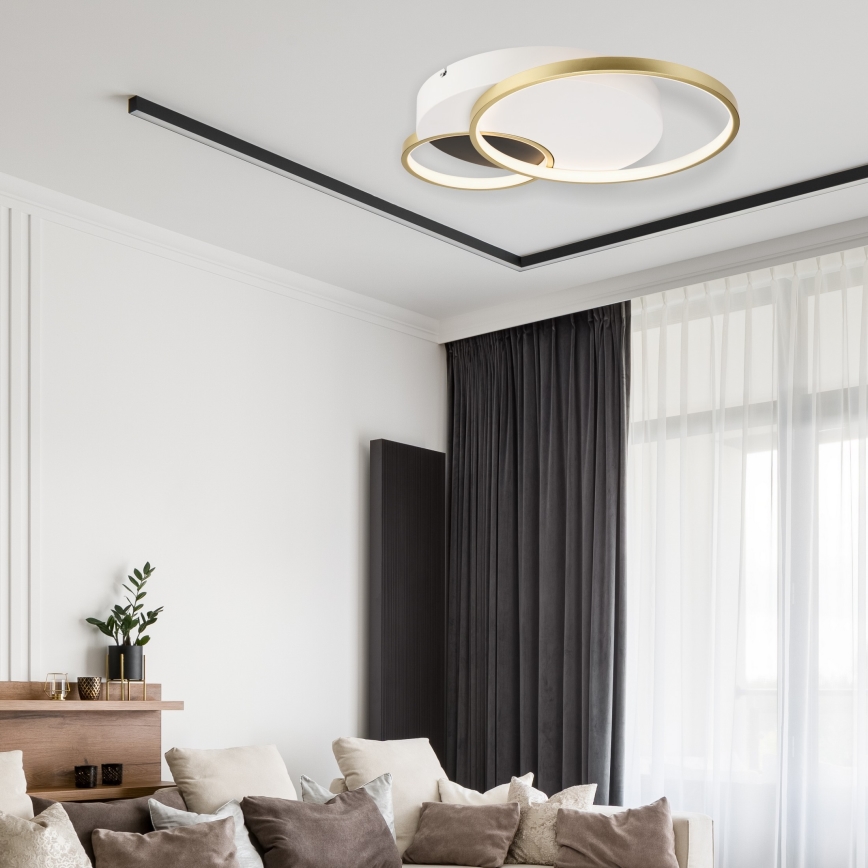 Dimmbare Deckenleuchte BENITO LED/31W/230V 3000-6500K weiß/golden