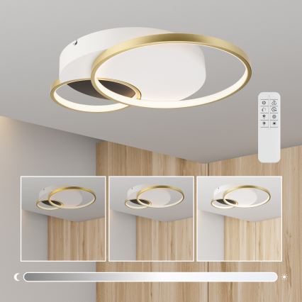 Dimmbare Deckenleuchte BENITO LED/31W/230V 3000-6500K weiß/golden