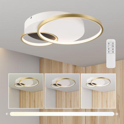Dimmbare Deckenleuchte BENITO LED/31W/230V 3000-6500K weiß/golden